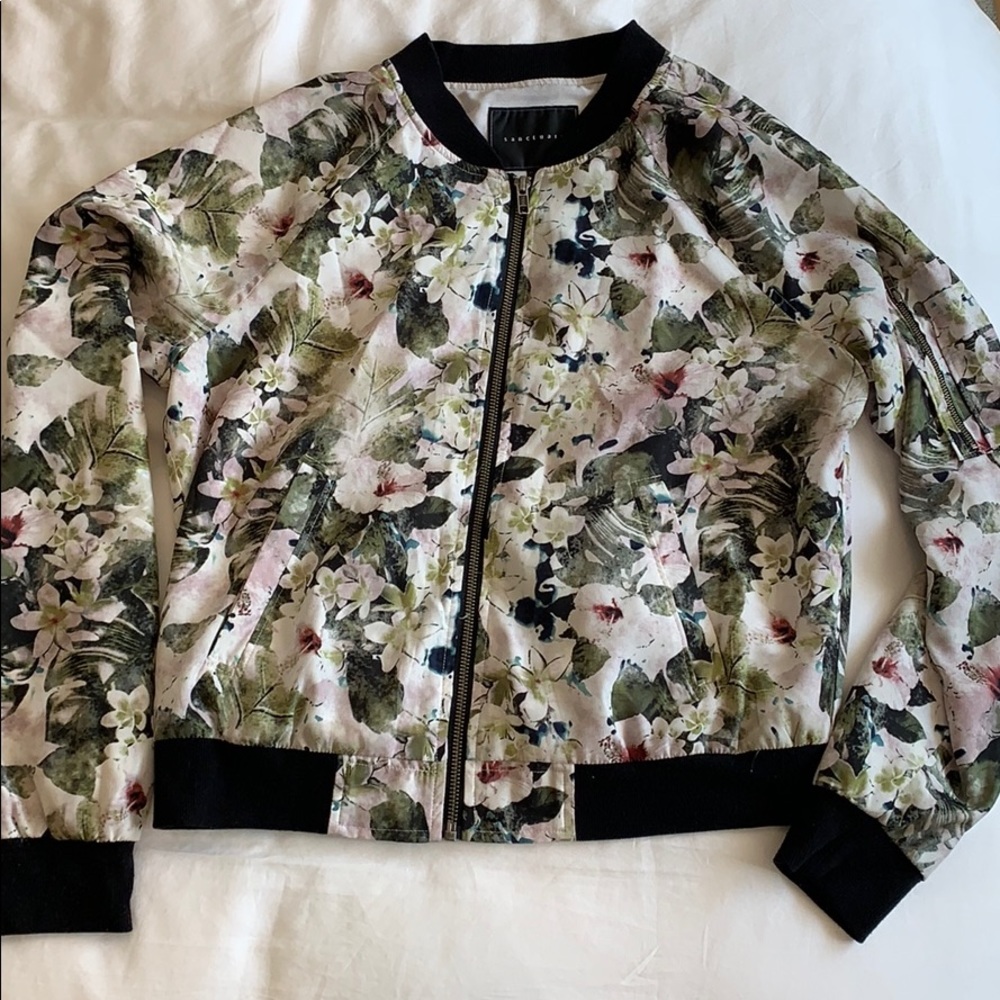 Floral bomber jacket